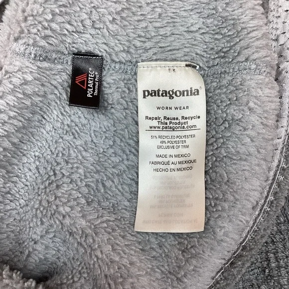 Patagonia Synchilla Polartec Retool 1/4 Snap Jacket Gray - Picture 9 of 11